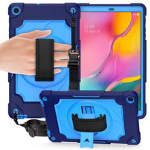 Load image into Gallery viewer, 360 Degree Rotation Turntable Contrast Color Robot Shockproof Silicone + PC Protective Case with Holder, For Amazon Kindle Fire HD 8 2020, For Samsung Tab A 8.0 (2019)/T290, For Samsung Galaxy Tab A7 10.4 (2020)/T500                                    ...