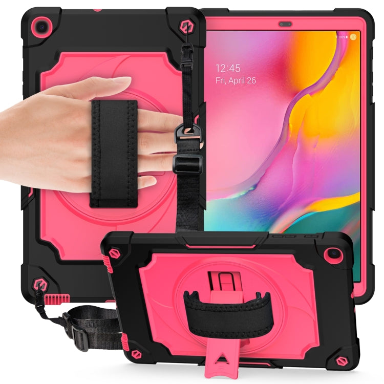 360 Degree Rotation Turntable Contrast Color Robot Shockproof Silicone + PC Protective Case with Holder, For Amazon Kindle Fire HD 8 2020, For Samsung Tab A 8.0 (2019)/T290, For Samsung Galaxy Tab A7 10.4 (2020)/T500                                    ...