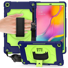 Load image into Gallery viewer, 360 Degree Rotation Turntable Contrast Color Robot Shockproof Silicone + PC Protective Case with Holder, For Amazon Kindle Fire HD 8 2020, For Samsung Tab A 8.0 (2019)/T290, For Samsung Galaxy Tab A7 10.4 (2020)/T500                                    ...