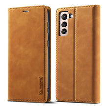 Load image into Gallery viewer, LC.IMEEKE Strong Magnetism Ultra-thin Horizontal Flip Matte TPU + PU Leather Case with Holder &amp; Card Slots &amp; Wallet, For Samsung Galaxy S21 5G, For Samsung Galaxy S21+ 5G, For Samsung Galaxy S21 Ultra 5G