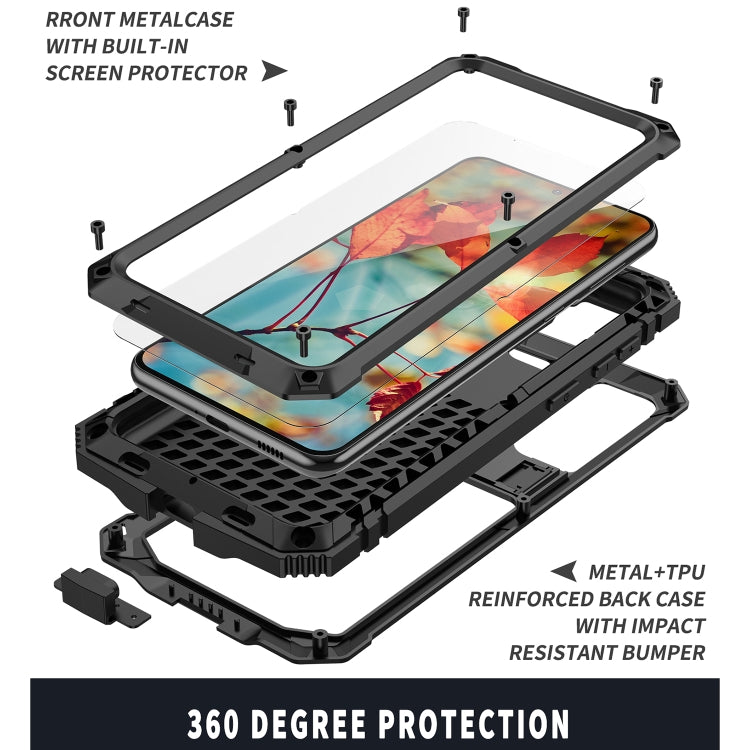 R-JUST Shockproof Waterproof Dust-proof Metal + Silicone Protective Case with Holder, For Samsung Galaxy S21 5G, For Samsung Galaxy S21+ 5G, For Samsung Galaxy S21 Ultra 5G