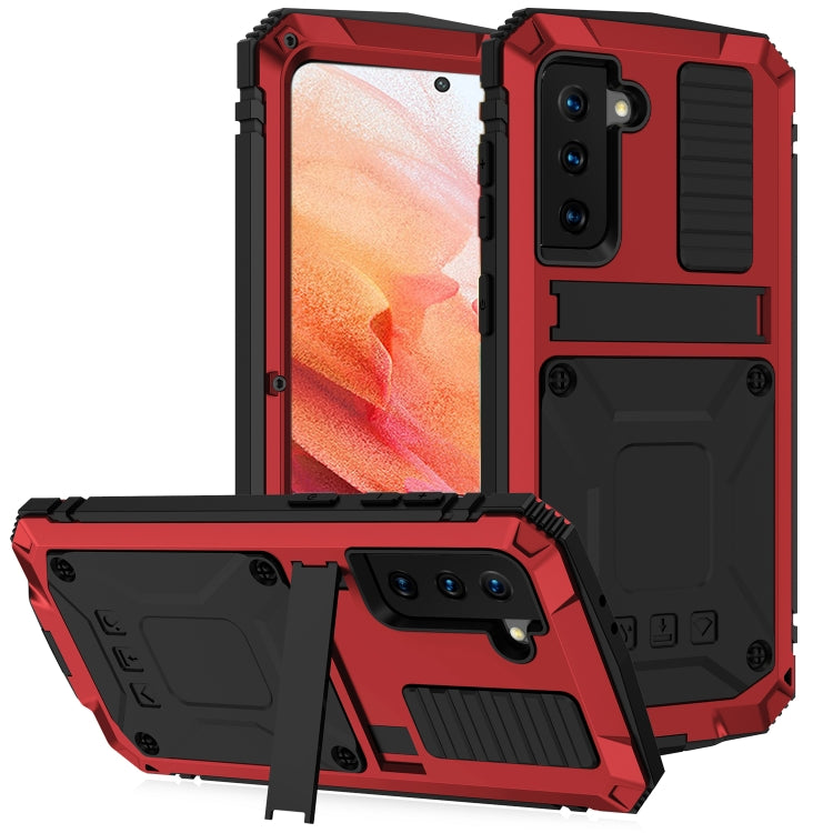 R-JUST Shockproof Waterproof Dust-proof Metal + Silicone Protective Case with Holder, For Samsung Galaxy S21 5G, For Samsung Galaxy S21+ 5G, For Samsung Galaxy S21 Ultra 5G