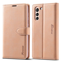 Load image into Gallery viewer, Forwenw F1 Series Matte Strong Magnetism Horizontal Flip Leather Case with Holder &amp; Card Slots &amp; Wallet &amp; Photo Frame, For Samsung Galaxy S21 5G, For Samsung Galaxy S21+ 5G, For Samsung Galaxy S21 Ultra 5G