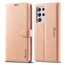 Load image into Gallery viewer, Forwenw F1 Series Matte Strong Magnetism Horizontal Flip Leather Case with Holder &amp; Card Slots &amp; Wallet &amp; Photo Frame, For Samsung Galaxy S21 5G, For Samsung Galaxy S21+ 5G, For Samsung Galaxy S21 Ultra 5G