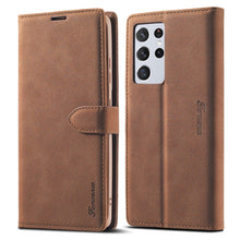 Load image into Gallery viewer, Forwenw F1 Series Matte Strong Magnetism Horizontal Flip Leather Case with Holder &amp; Card Slots &amp; Wallet &amp; Photo Frame, For Samsung Galaxy S21 5G, For Samsung Galaxy S21+ 5G, For Samsung Galaxy S21 Ultra 5G