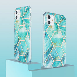 3D Electroplating Marble Pattern TPU Protective Case, For iPhone 11, For iPhone 11 Pro, For iPhone 11 Pro Max, For iPhone 12 mini, For iPhone 12 / 12 Pro, For iPhone 12 Pro Max, For iPhone XS / X, For iPhone XR