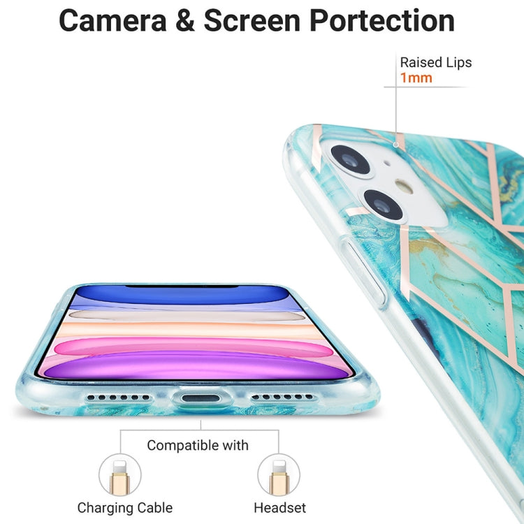 3D Electroplating Marble Pattern TPU Protective Case, For iPhone 11, For iPhone 11 Pro, For iPhone 11 Pro Max, For iPhone 12 mini, For iPhone 12 / 12 Pro, For iPhone 12 Pro Max, For iPhone XS / X, For iPhone XR