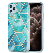 Load image into Gallery viewer, 3D Electroplating Marble Pattern TPU Protective Case, For iPhone 11, For iPhone 11 Pro, For iPhone 11 Pro Max, For iPhone 12 mini, For iPhone 12 / 12 Pro, For iPhone 12 Pro Max, For iPhone XS / X, For iPhone XR