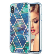 Load image into Gallery viewer, 3D Electroplating Marble Pattern TPU Protective Case, For iPhone 11, For iPhone 11 Pro, For iPhone 11 Pro Max, For iPhone 12 mini, For iPhone 12 / 12 Pro, For iPhone 12 Pro Max, For iPhone XS / X, For iPhone XR