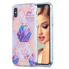 Load image into Gallery viewer, 3D Electroplating Marble Pattern TPU Protective Case, For iPhone 11, For iPhone 11 Pro, For iPhone 11 Pro Max, For iPhone 12 mini, For iPhone 12 / 12 Pro, For iPhone 12 Pro Max, For iPhone XS / X, For iPhone XR