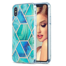 Load image into Gallery viewer, 3D Electroplating Marble Pattern TPU Protective Case, For iPhone 11, For iPhone 11 Pro, For iPhone 11 Pro Max, For iPhone 12 mini, For iPhone 12 / 12 Pro, For iPhone 12 Pro Max, For iPhone XS / X, For iPhone XR