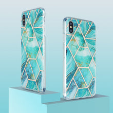 Load image into Gallery viewer, 3D Electroplating Marble Pattern TPU Protective Case, For iPhone XS Max