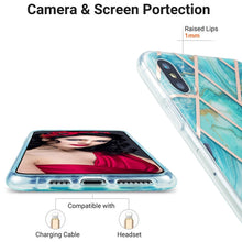 Load image into Gallery viewer, 3D Electroplating Marble Pattern TPU Protective Case, For iPhone XS Max