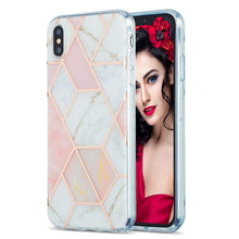 Load image into Gallery viewer, 3D Electroplating Marble Pattern TPU Protective Case, For iPhone XS Max