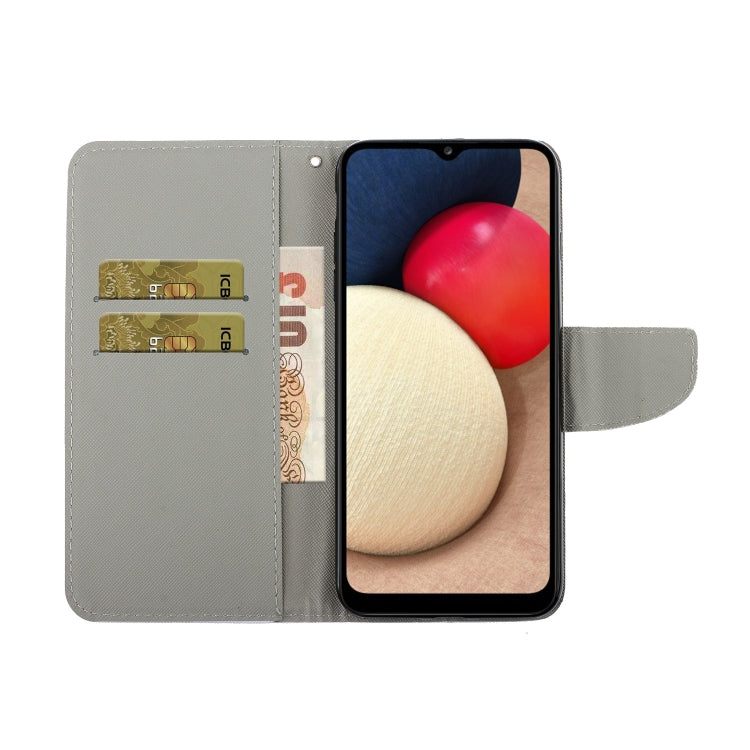 Coloured Drawing Pattern Horizontal Flip PU Leather Case with Holder & Card Slots & Wallet & Lanyard, For Samsung Galaxy A02s, For Samsung Galaxy A12, For Samsung Galaxy A32 5G