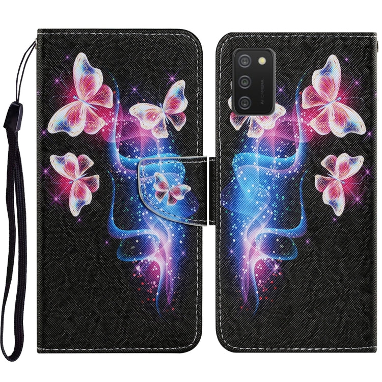 Coloured Drawing Pattern Horizontal Flip PU Leather Case with Holder & Card Slots & Wallet & Lanyard, For Samsung Galaxy A02s, For Samsung Galaxy A12, For Samsung Galaxy A32 5G