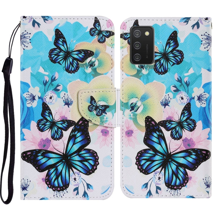 Coloured Drawing Pattern Horizontal Flip PU Leather Case with Holder & Card Slots & Wallet & Lanyard, For Samsung Galaxy A02s, For Samsung Galaxy A12, For Samsung Galaxy A32 5G