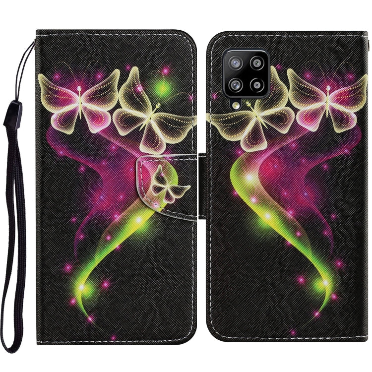 Coloured Drawing Pattern Horizontal Flip PU Leather Case with Holder & Card Slots & Wallet & Lanyard, For Samsung Galaxy A02s, For Samsung Galaxy A12, For Samsung Galaxy A32 5G