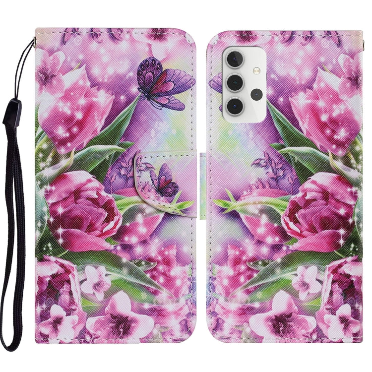 Coloured Drawing Pattern Horizontal Flip PU Leather Case with Holder & Card Slots & Wallet & Lanyard, For Samsung Galaxy A02s, For Samsung Galaxy A12, For Samsung Galaxy A32 5G