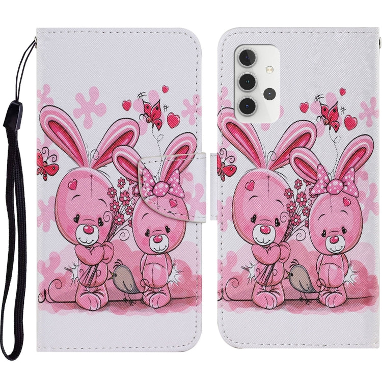 Coloured Drawing Pattern Horizontal Flip PU Leather Case with Holder & Card Slots & Wallet & Lanyard, For Samsung Galaxy A02s, For Samsung Galaxy A12, For Samsung Galaxy A32 5G