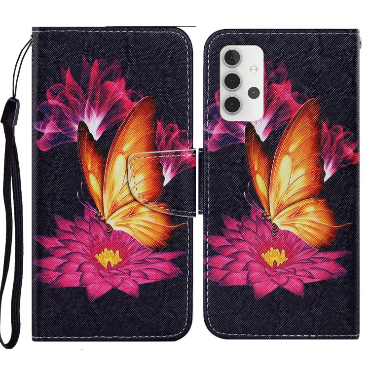 Coloured Drawing Pattern Horizontal Flip PU Leather Case with Holder & Card Slots & Wallet & Lanyard, For Samsung Galaxy A02s, For Samsung Galaxy A12, For Samsung Galaxy A32 5G