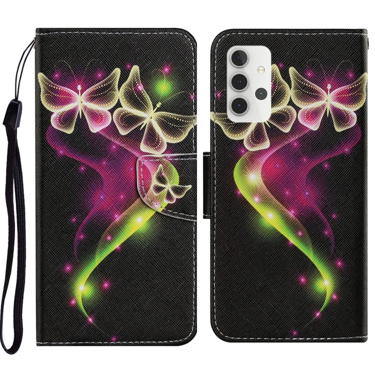 Coloured Drawing Pattern Horizontal Flip PU Leather Case with Holder & Card Slots & Wallet & Lanyard, For Samsung Galaxy A02s, For Samsung Galaxy A12, For Samsung Galaxy A32 5G
