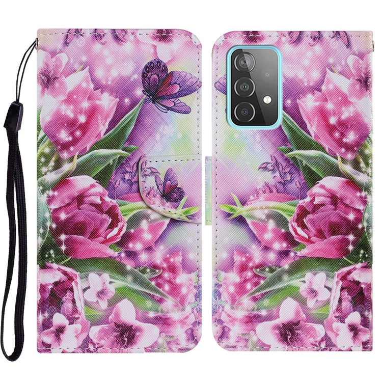 Coloured Drawing Pattern Horizontal Flip PU Leather Case with Holder & Card Slots & Wallet & Lanyard, For Samsung Galaxy A52 5G / 4G, For Samsung Galaxy A72 5G, For Samsung Galaxy A72 5G / 4G, For Samsung Galaxy S21 5G