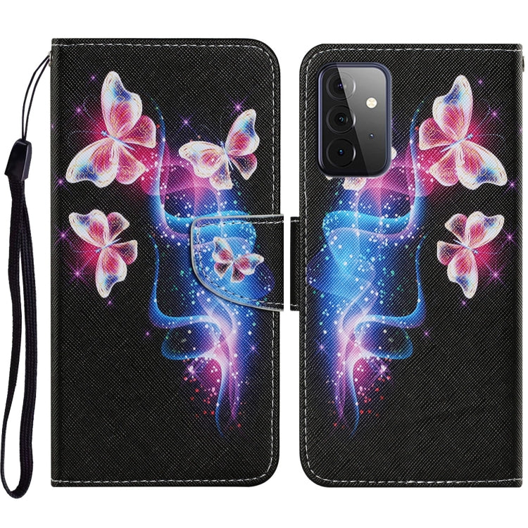 Coloured Drawing Pattern Horizontal Flip PU Leather Case with Holder & Card Slots & Wallet & Lanyard, For Samsung Galaxy A52 5G / 4G, For Samsung Galaxy A72 5G, For Samsung Galaxy A72 5G / 4G, For Samsung Galaxy S21 5G