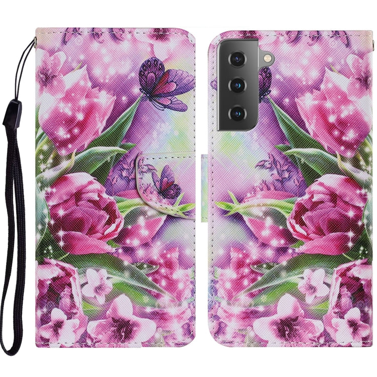 Coloured Drawing Pattern Horizontal Flip PU Leather Case with Holder & Card Slots & Wallet & Lanyard, For Samsung Galaxy A52 5G / 4G, For Samsung Galaxy A72 5G, For Samsung Galaxy A72 5G / 4G, For Samsung Galaxy S21 5G