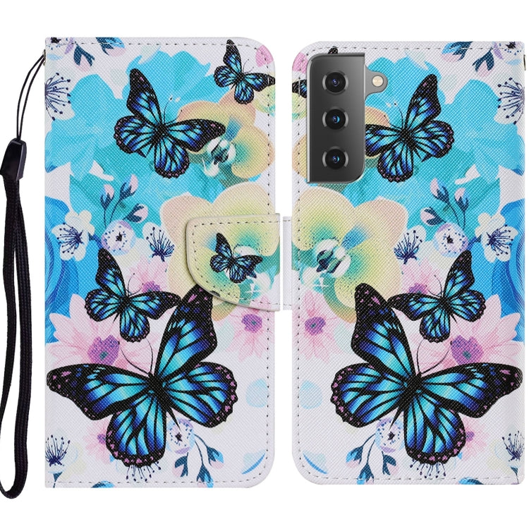 Coloured Drawing Pattern Horizontal Flip PU Leather Case with Holder & Card Slots & Wallet & Lanyard, For Samsung Galaxy A52 5G / 4G, For Samsung Galaxy A72 5G, For Samsung Galaxy A72 5G / 4G, For Samsung Galaxy S21 5G