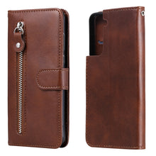 Load image into Gallery viewer, Fashion Calf Texture Zipper Horizontal Flip Leather Case with Holder &amp; Card Slots &amp; Wallet, For Samsung Galaxy S21 5G, For Samsung Galaxy S21 Plus 5G, For Samsung Galaxy S21 Ultra 5G