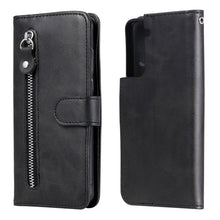 Load image into Gallery viewer, Fashion Calf Texture Zipper Horizontal Flip Leather Case with Holder &amp; Card Slots &amp; Wallet, For Samsung Galaxy S21 5G, For Samsung Galaxy S21 Plus 5G, For Samsung Galaxy S21 Ultra 5G