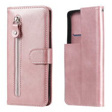Load image into Gallery viewer, Fashion Calf Texture Zipper Horizontal Flip Leather Case with Holder &amp; Card Slots &amp; Wallet, For Samsung Galaxy S21 5G, For Samsung Galaxy S21 Plus 5G, For Samsung Galaxy S21 Ultra 5G