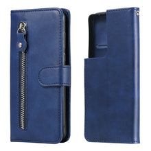 Load image into Gallery viewer, Fashion Calf Texture Zipper Horizontal Flip Leather Case with Holder &amp; Card Slots &amp; Wallet, For Samsung Galaxy S21 5G, For Samsung Galaxy S21 Plus 5G, For Samsung Galaxy S21 Ultra 5G