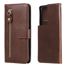Load image into Gallery viewer, Fashion Calf Texture Zipper Horizontal Flip Leather Case with Holder &amp; Card Slots &amp; Wallet, For Samsung Galaxy S21 5G, For Samsung Galaxy S21 Plus 5G, For Samsung Galaxy S21 Ultra 5G