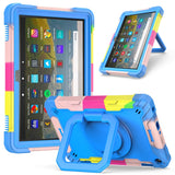 Contrast Color Shockproof Robot Silicone + PC Case with Wristband Holder, For Amazon Kindle Fire HD 8 (2020), For Samsung Galaxy Tab A7 10.4 (2020) T500 / T505, For Samsung Galaxy Tab A10.1 (2019) T510, For Samsung Galaxy Tab A 8.0 (2019) T290