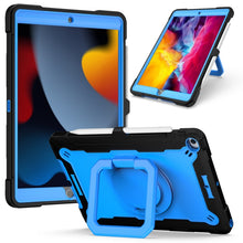 Load image into Gallery viewer, Contrast Color Shockproof Robot Silicone + PC Case with Wristband Holder, For iPad 10.2 2021 / 2020 / 2019, For iPad Air 2022 / 2020 10.9