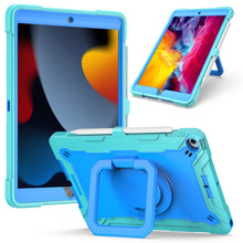 Load image into Gallery viewer, Contrast Color Shockproof Robot Silicone + PC Case with Wristband Holder, For iPad 10.2 2021 / 2020 / 2019, For iPad Air 2022 / 2020 10.9