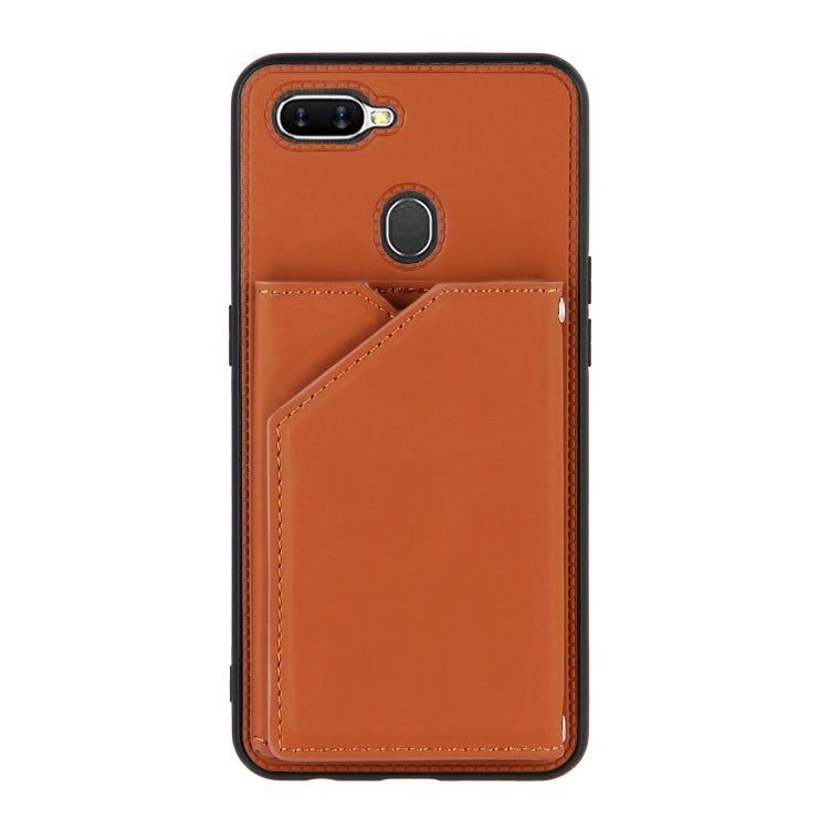 Skin Feel PU + TPU + PC Back Cover Shockproof Case with Card Slots & Holder & Photo Frame, For OPPO A7 / A5s / A12, For Samsung Galaxy A12, For Samsung Galaxy A52 5G / 4G, For Samsung Galaxy A72 5G / 4G, For Samsung Galaxy S21 5G                       ...