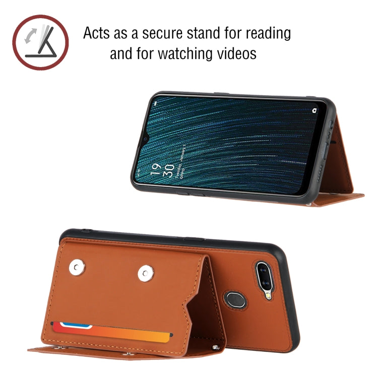 Skin Feel PU + TPU + PC Back Cover Shockproof Case with Card Slots & Holder & Photo Frame, For OPPO A7 / A5s / A12, For Samsung Galaxy A12, For Samsung Galaxy A52 5G / 4G, For Samsung Galaxy A72 5G / 4G, For Samsung Galaxy S21 5G                       ...