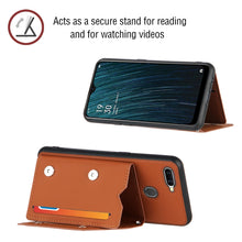 Load image into Gallery viewer, Skin Feel PU + TPU + PC Back Cover Shockproof Case with Card Slots &amp; Holder &amp; Photo Frame, For OPPO A7 / A5s / A12, For Samsung Galaxy A12, For Samsung Galaxy A52 5G / 4G, For Samsung Galaxy A72 5G / 4G, For Samsung Galaxy S21 5G                       ...