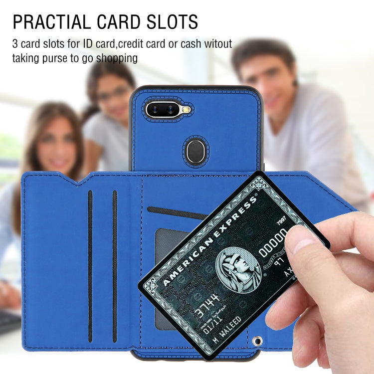 Skin Feel PU + TPU + PC Back Cover Shockproof Case with Card Slots & Holder & Photo Frame, For OPPO A7 / A5s / A12, For Samsung Galaxy A12, For Samsung Galaxy A52 5G / 4G, For Samsung Galaxy A72 5G / 4G, For Samsung Galaxy S21 5G                       ...