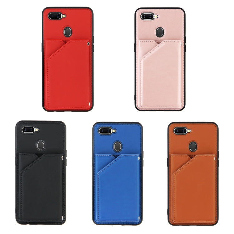 Skin Feel PU + TPU + PC Back Cover Shockproof Case with Card Slots & Holder & Photo Frame, For OPPO A7 / A5s / A12, For Samsung Galaxy A12, For Samsung Galaxy A52 5G / 4G, For Samsung Galaxy A72 5G / 4G, For Samsung Galaxy S21 5G                       ...