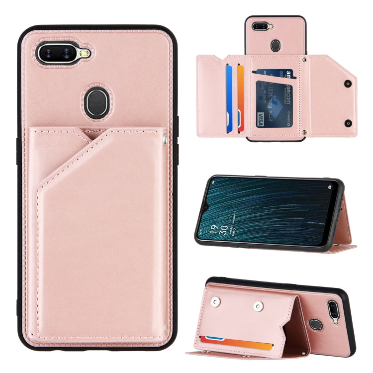 Skin Feel PU + TPU + PC Back Cover Shockproof Case with Card Slots & Holder & Photo Frame, For OPPO A7 / A5s / A12, For Samsung Galaxy A12, For Samsung Galaxy A52 5G / 4G, For Samsung Galaxy A72 5G / 4G, For Samsung Galaxy S21 5G                       ...