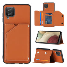 Load image into Gallery viewer, Skin Feel PU + TPU + PC Back Cover Shockproof Case with Card Slots &amp; Holder &amp; Photo Frame, For OPPO A7 / A5s / A12, For Samsung Galaxy A12, For Samsung Galaxy A52 5G / 4G, For Samsung Galaxy A72 5G / 4G, For Samsung Galaxy S21 5G                       ...