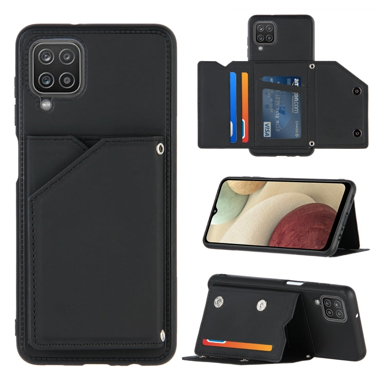 Skin Feel PU + TPU + PC Back Cover Shockproof Case with Card Slots & Holder & Photo Frame, For OPPO A7 / A5s / A12, For Samsung Galaxy A12, For Samsung Galaxy A52 5G / 4G, For Samsung Galaxy A72 5G / 4G, For Samsung Galaxy S21 5G                       ...
