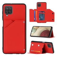 Load image into Gallery viewer, Skin Feel PU + TPU + PC Back Cover Shockproof Case with Card Slots &amp; Holder &amp; Photo Frame, For OPPO A7 / A5s / A12, For Samsung Galaxy A12, For Samsung Galaxy A52 5G / 4G, For Samsung Galaxy A72 5G / 4G, For Samsung Galaxy S21 5G                       ...