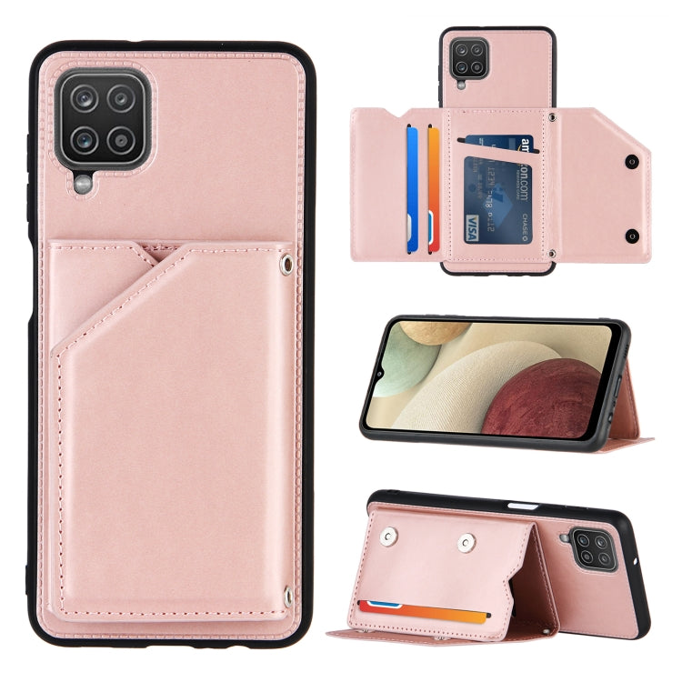 Skin Feel PU + TPU + PC Back Cover Shockproof Case with Card Slots & Holder & Photo Frame, For OPPO A7 / A5s / A12, For Samsung Galaxy A12, For Samsung Galaxy A52 5G / 4G, For Samsung Galaxy A72 5G / 4G, For Samsung Galaxy S21 5G                       ...