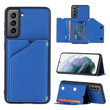 Load image into Gallery viewer, Skin Feel PU + TPU + PC Back Cover Shockproof Case with Card Slots &amp; Holder &amp; Photo Frame, For OPPO A7 / A5s / A12, For Samsung Galaxy A12, For Samsung Galaxy A52 5G / 4G, For Samsung Galaxy A72 5G / 4G, For Samsung Galaxy S21 5G                       ...