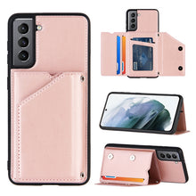 Load image into Gallery viewer, Skin Feel PU + TPU + PC Back Cover Shockproof Case with Card Slots &amp; Holder &amp; Photo Frame, For OPPO A7 / A5s / A12, For Samsung Galaxy A12, For Samsung Galaxy A52 5G / 4G, For Samsung Galaxy A72 5G / 4G, For Samsung Galaxy S21 5G                       ...